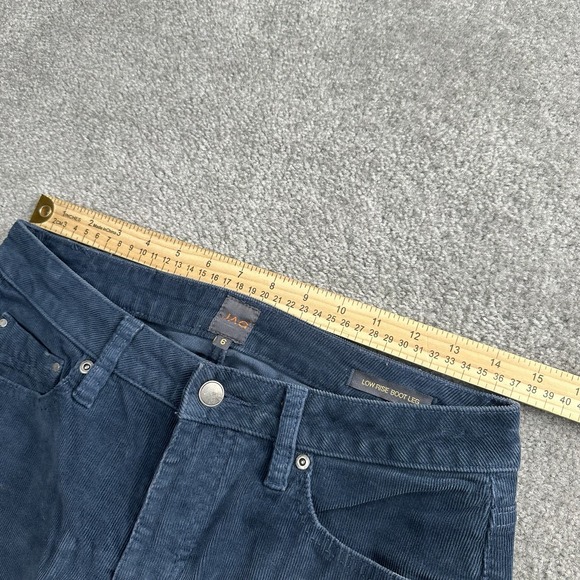 JAG Size 6 Dark Blue Corduroy Jeans Flat Front 5 Pocket Low Rise Boot Leg Y2K - Picture 5 of 6